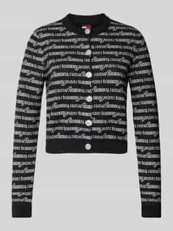 Tommy Jeans Kort gebreid jack met logostitching