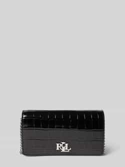 Lauren Ralph Lauren Leren schoudertas met labelapplicatie