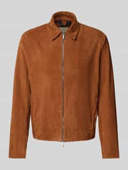 CK Calvin Klein Leren blouson met tweewegsritssluiting