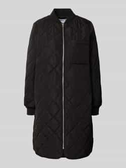 Jake*s Casual Regular fit gewatteerde lange jas met opstaande kraag