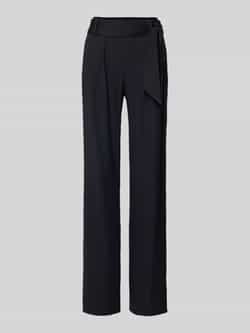 LUISA CERANO Regular fit stoffen broek met strikceintuur