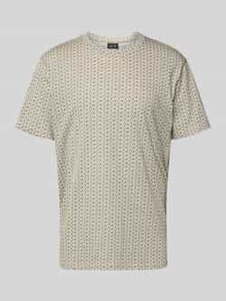 Armani Exchange T-shirt met geribde ronde hals