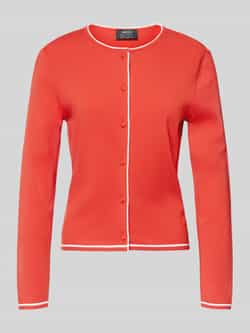 Marc Cain Gebreid jack van viscosemix met ronde hals