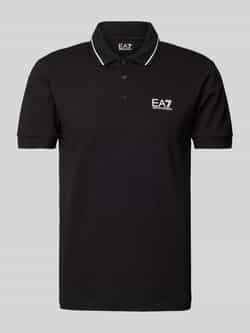 EA7 Emporio Armani Slim fit poloshirt met labelprint model 'TRAIN CORE'