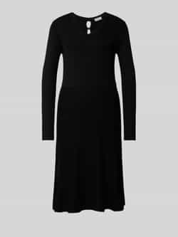 ROBE LÉGÈRE Knielange gebreide jurk met V-hals