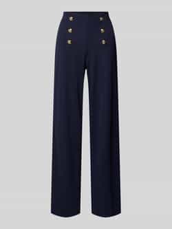Lauren Ralph Lauren Straight leg stoffen broek met sierknopen model 'CORYDON'