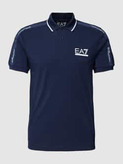 EA7 Emporio Armani Regular fit poloshirt met labelprint