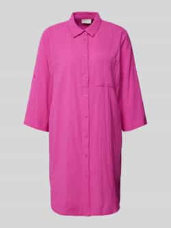 Kaffe Lange blouse met borstzak en 3 4-mouwen