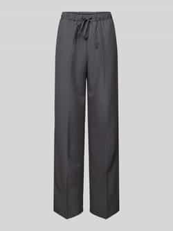 QS Wide leg stoffen broek met tunnelkoord