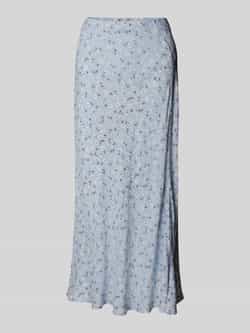 Pieces Uitlopende midirok met all-over motief model 'NYA'