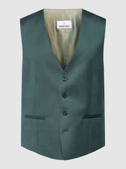 Wilvorst Regular fit gilet van een mix van wol en linnen met zijde