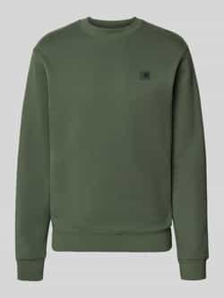 SCOTCH & SODA Heren Truien & Vesten Seasonal Core Regular-fit Logo Sweatshirt Groen