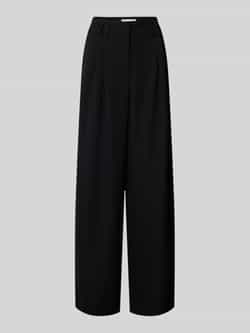 RAFFAELLO ROSSI Wide leg stoffen broek met bandplooien model 'MAYLA'
