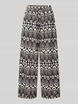 Christian Berg Woman Wide leg stoffen broek met tunnelkoord