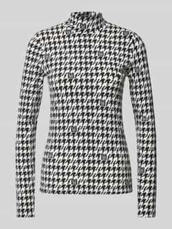 Marc Cain Chickcheck Longsleeve T-Shirt Multicolor Dames