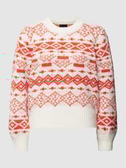 Pieces Gebreide pullover met all-over motief model 'JIANNA'