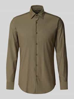 Boss Slim fit zakelijk overhemd met kentkraag model 'HANK'