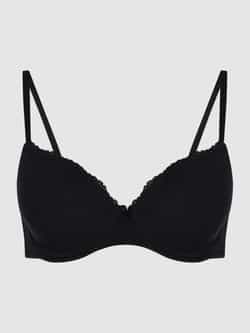 Schiesser Beugelbeha van katoenmix met kant