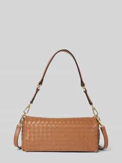 Abro Leren handtas met gevlochten look model 'MILA'