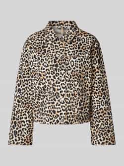 Soyaconcept Stijlvolle Camel Jas met Dierenprint Brown Dames