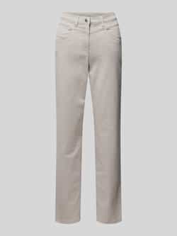 Raphaela By Brax Regular fit broek met riemlussen model 'Laura New'