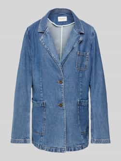Marc O'Polo Oversized jeansblazer van een mix van lyocell en katoen