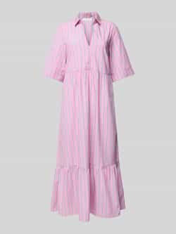 Christian Berg Woman Maxi-jurk met laagjeslook