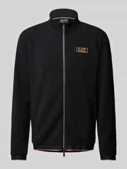 EA7 Emporio Armani Sweatjack met structuurmotief model 'GOLD LABEL'