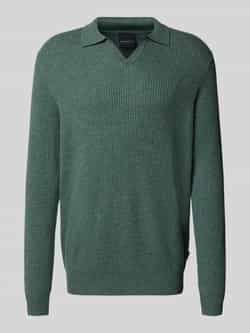 Bugatti Gebreide pullover met polokraag