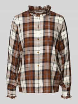 Barbour Relaxed fit shirt overhemdblouse met opstaande kraag model 'Violet'