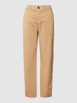 Boss Orange Geweven broek Tachini Premium Damesmode met leren merklabel aan de achterkant van de tailleband