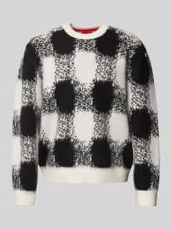 HUGO Gebreide pullover met ronde hals model 'Shequer'