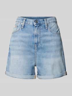 Calvin Klein Jeans Relaxed fit korte jeans met labeldetail model 'MOM'