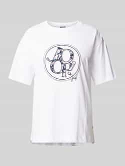 Joop! T-shirt met strass-steentjes model 'Tashi'