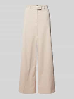 Stefanel Wide leg corduroy broek met riemlussen