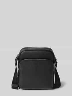 Boss Leren schoudertas met label in reliëf model 'New Crosstown'