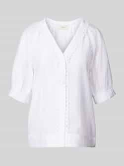 Copenhagen Muse Regular fit blouse met V-hals en gehaakt kant
