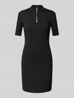 Hugo Boss Casual Jersey Jurk met Rits Detail Black Dames