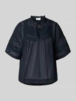 NEO NOIR Relaxed fit blouse met gehaakt kant model 'Siama'
