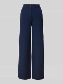 Pieces Regular fit wijde broek met riemlussen model 'KAMIL'
