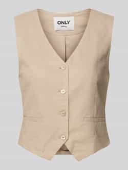 Only Regular fit gilet met klembandjes model 'CARO'