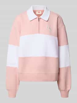 Levi's Sweatshirt met korte ritssluiting en logostitchings