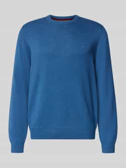 Christian Berg Men Regular fit gebreide pullover van mix van katoen en wol