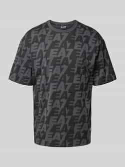 EA7 Emporio Armani T-shirt met all-over labelprint