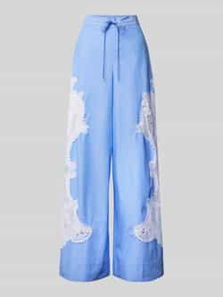 Essentiel Antwerp Wide leg broek met kant model 'Hace'