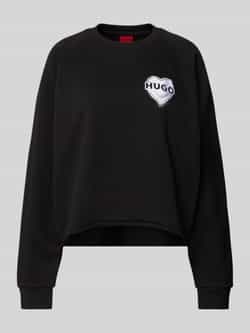 HUGO Sweatshirt van puur katoen met raglanmouwen model 'Darace'