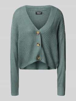 Only Regular fit gebreid jack met extra brede schouders model 'CAROL'