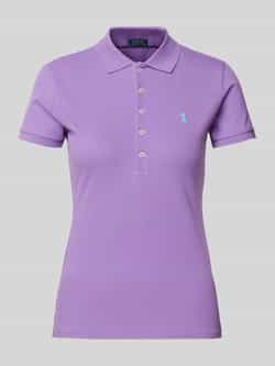 Polo Ralph Lauren Poloshirt van puur katoen met labelstitching model 'JULIE'