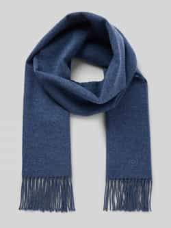 Bugatti Sjaal van scheerwol met labelstitching
