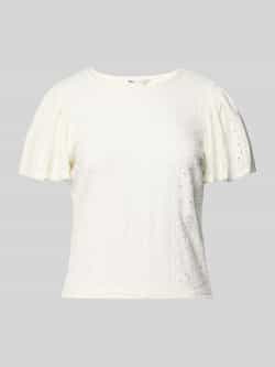 Only Regular fit T-shirt met ajourpatroon model 'RIVERSIDE'
